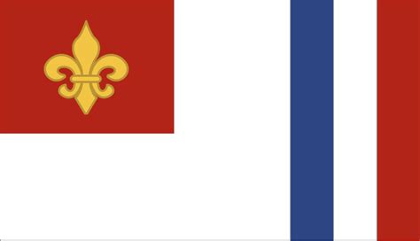 Flag For The Republic Of Basse Louisiane French Breakaway State