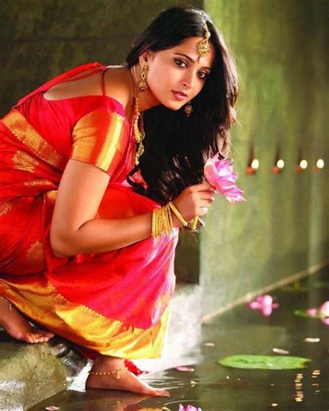 anushka shetty loves her traditional south sarees and these gorgeous pictures are proof