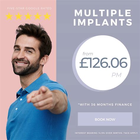 Multiple Dental Implants from £3,990 | 0% Finance Available
