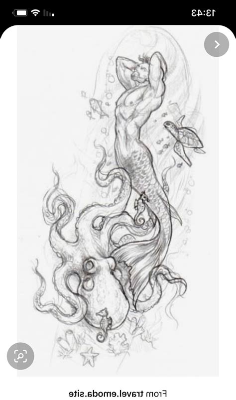 Mermaid Sleeve Tattoos Mermaid Tattoo Designs Mermaid Drawings