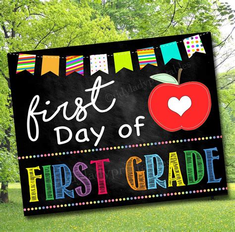 First Day Of 1st Grade Printable