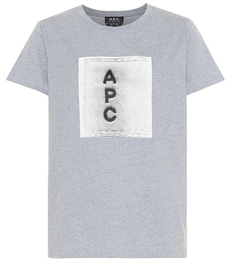 Apc Logo Cotton T Shirt Lyst