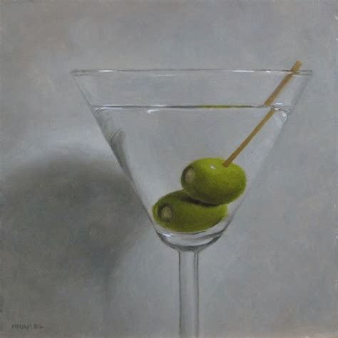 MICHAEL NAPLES Martini Martini Still Life Painting Original Fine Art