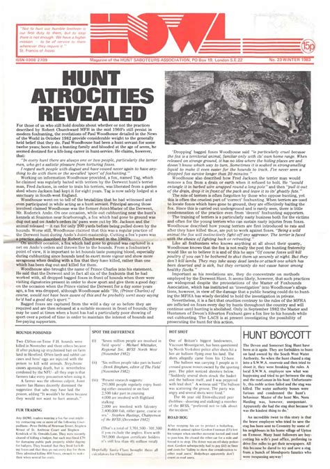 Howl Archive Page 2 Hunt Saboteurs Association