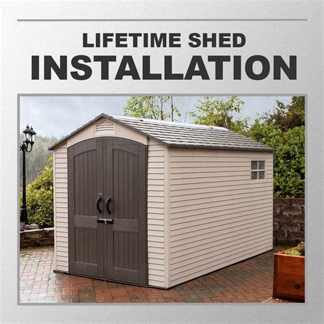 Installation For Lifetime Ft X Ft X M Storage Shed Costco Uk
