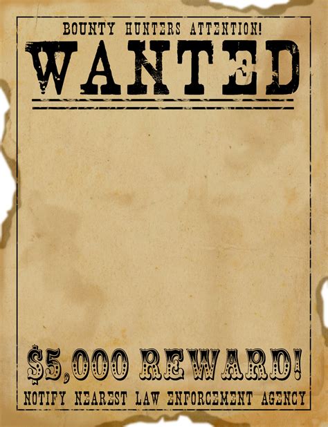 Free Printable Wanted Poster Old West Free Printable Gambaran
