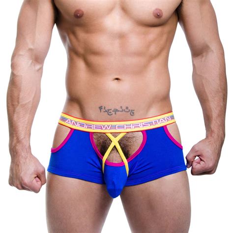 Andrew Christain Fukr Boy Brief Superhero Almost Naked Red Briefs My