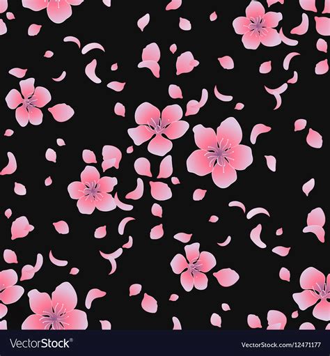 Graphic Sakura Pattern Royalty Free Vector Image