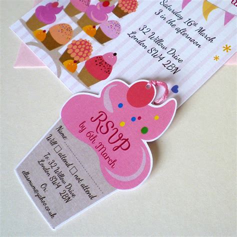 Maybe you would like to learn more about one of these? Cupcake Birthday Party Invitation With Rsvp Tag By Ink ...