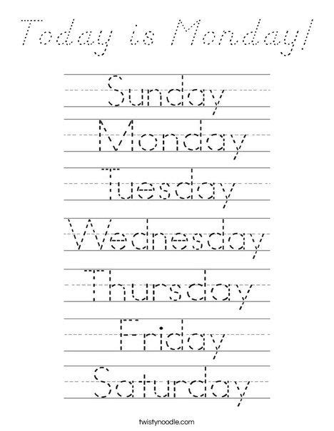 Pin On Days Of The Week