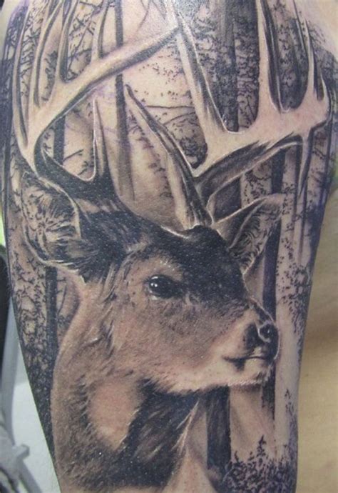 45 Inspiring Deer Tattoo Designs Cuded Cool Tattoos For Guys Great