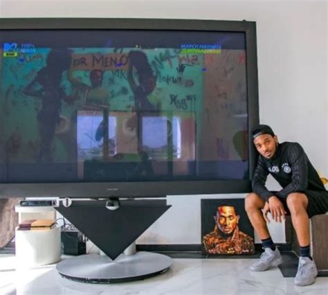 Dbanj Shows Off His Giant Sized Tv Screen As He Poses In His Living