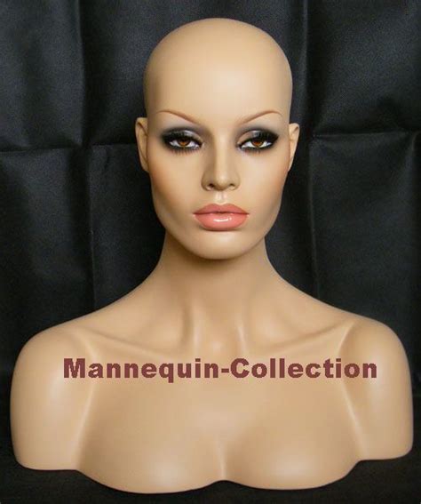 realistic mannequin head and bust with glass eyes for lace wig display yz 101 china mannequin