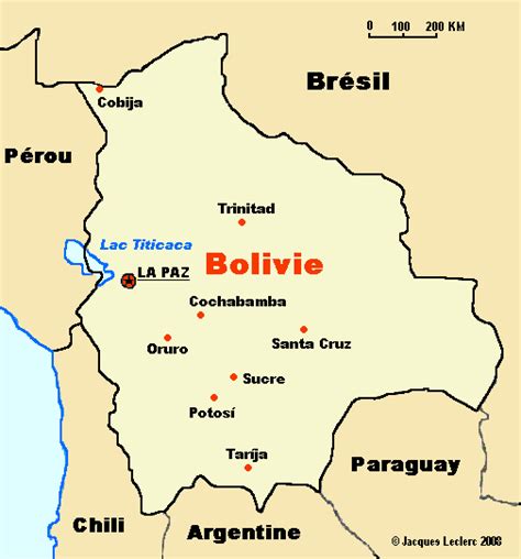 Bolivie Carte Du Monde Voyage Carte Plan