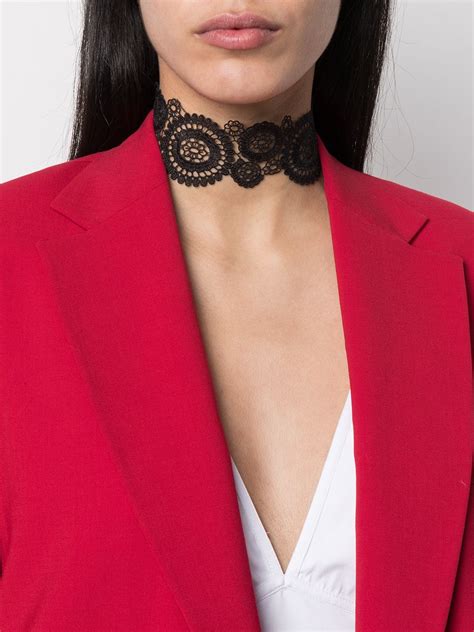 Shop Manokhi Lace Choker Necklace With Express Delivery Farfetch