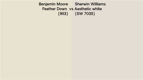 Benjamin Moore Feather Down 953 Vs Sherwin Williams Aesthetic White