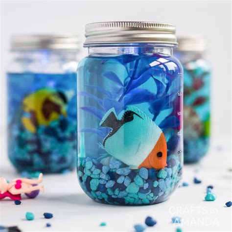 Mason Jar Aquarium Craft Crafts By Amanda Beach Crafts For Kids