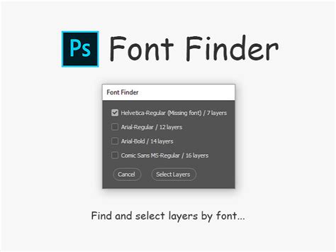 Font Finder For Photoshop