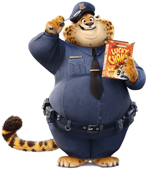 Zootopia Benjamin Clawhauser Eating Cereals Transparent Png Stickpng