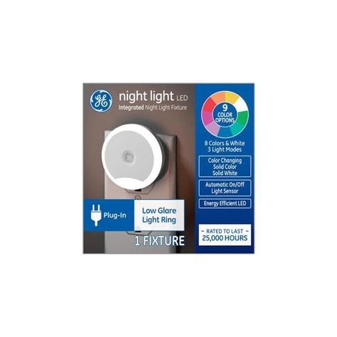 Ge Color Changing Ring Nightlight Led Night Light With Auto Onoff In