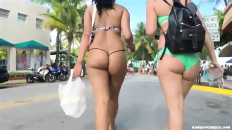 Foxy Latina In Thong Bikini Walking Down The Street Eporner