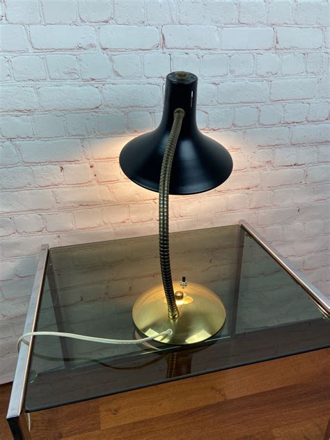 Mcm Desk Lamp Mid Century Gooseneck Desk Lamp Brass Plated Gooseneck