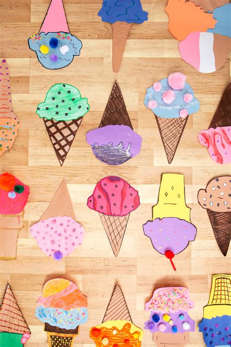 How To Make Cute Paper Ice Cream Cone Crafts Walmart Com Ice Cream