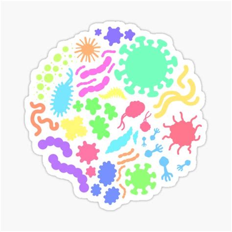 Bacteria And Viruses And Germs Oh My Sticker For Sale By