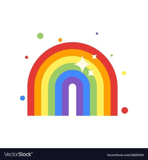 Flat Style Rainbow Royalty Free Vector Image Vectorstock