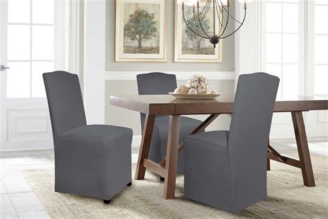 We'll review the issue and make a decision about a partial or a full refund. Serta Reversible Stretch Suede Dining Chair Slipcovers ...