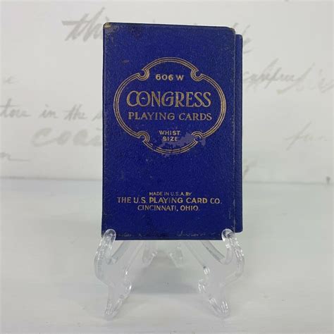 1900s Antique Congress 606 Deck Us Playing Card Co Russell And Etsy