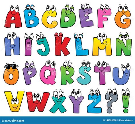 Alphabet Illustration English Alphabet Letter Color Cartoon Alphabet Images
