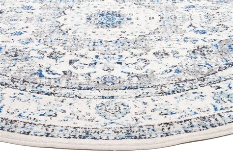 Traditional Hamptons Rug Round White Henry And Oliver Co