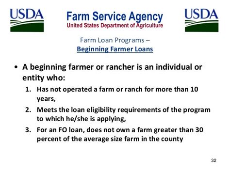 Usda Farm Service Agency Farm Loan Programs