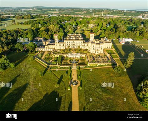 Aerial View Of Osborne Castle Isle Of Wight Osborne House Is A Former
