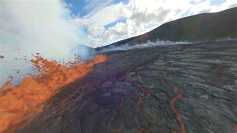 Drone Flies Around Fagradalsfjall Volcano ViralHog YouTube