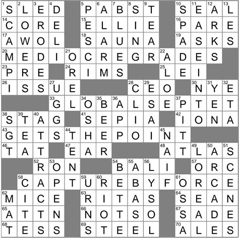 LA Times Crossword 19 Jan 23, Thursday - LAXCrossword.com