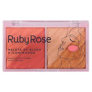 Paleta De Blush E Iluminador Artist Cheek Ruby Rose Hb Virtual Make Fornecedora De
