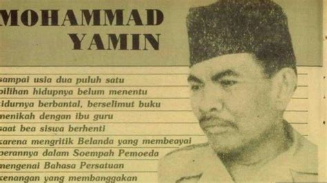 Biografi Dan Profil Lengkap Mohammad Yamin Pahlawan Nasional Indonesia