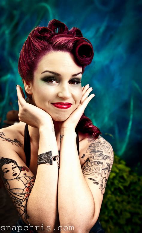 Pretty Tattoed 50s Style Girl With Purple Locks Chris Willis Flickr