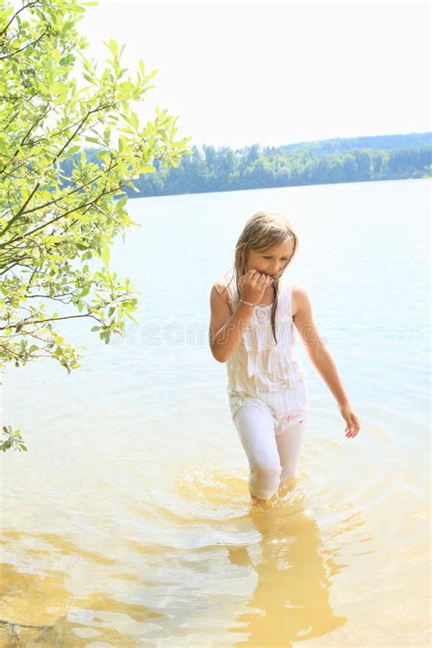 Little Girl In Water Stock Photo Image Of Water Child 42628782