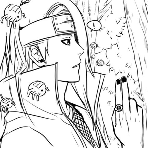 Printable Deidara Coloring Pages Anime Coloring Pages Porn Sex Picture