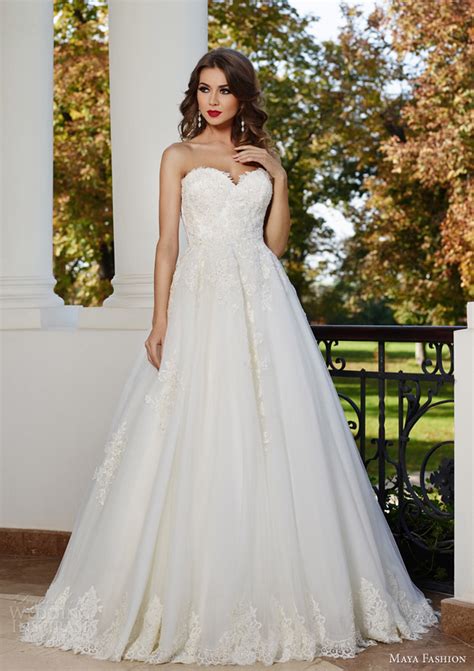 If a memorable entrance is a priority, this most royal of wedding dresses will do just the trick. Maya Fashion 2015 Wedding Dresses — Royal Bridal ...