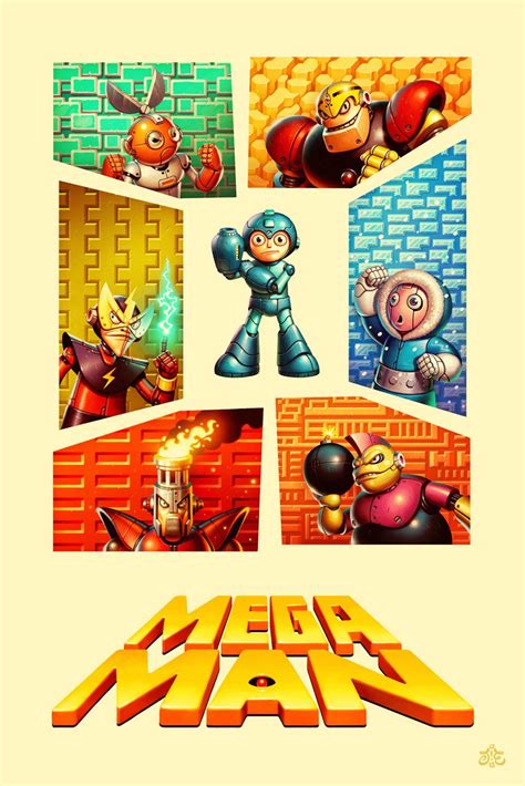 Mega Man Tribute Poster By Jonatan Iversen Ejve 5 What An Art