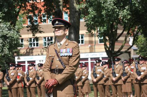 Soldiers From The Yorkshire Regiment Exercise Their Freedom To March
