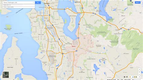 Map Of Renton Washington Tourist Map Of English