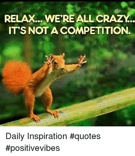 Relax Were All Crazy Its Not A Competition Daily Inspiration Quotes