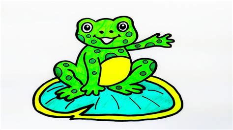 How To Draw Cute Frog Easy Step By Step Drawing For Kids Як