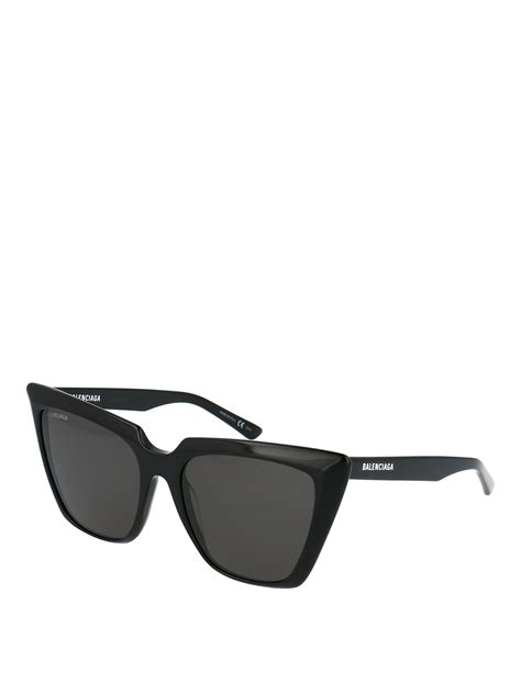 sunglasses balenciaga black squared cat eye sunglasses bb0046s001