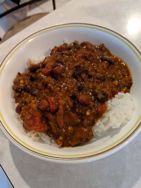 Chili Over Rice Your Dinner For Tonight